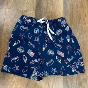 Chubbies Kids Swim Trunks - Navy with USA Print